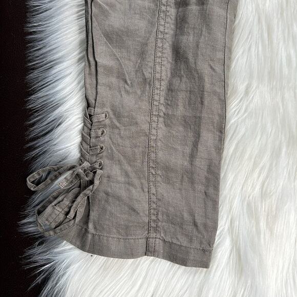 Joie Green Linen Telutci Cargo Pants - Picture 3 of 8